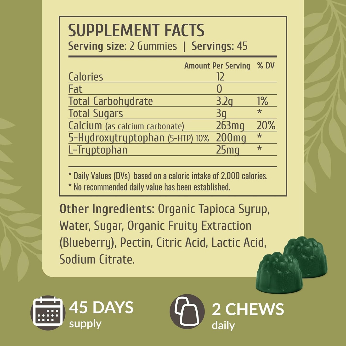 Bundle of HERBAMAMA L-Tyrosine and Brain Support Gummies - 200mg 5-HTP & 1000mg L-Tyrosine - Vegan, Non-GMO - 2 Pack