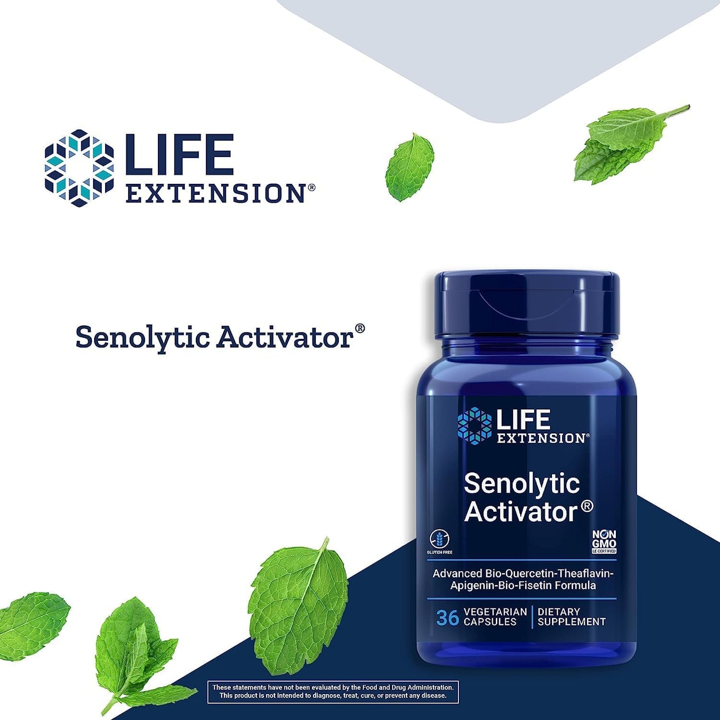 Bundle of Life Extension Senolytic Activator with Quercetin & Fisetin and N-Acetyl-L-Cysteine - Immune & Respiratory Support - 36 Vegetarian + 60 Capsules