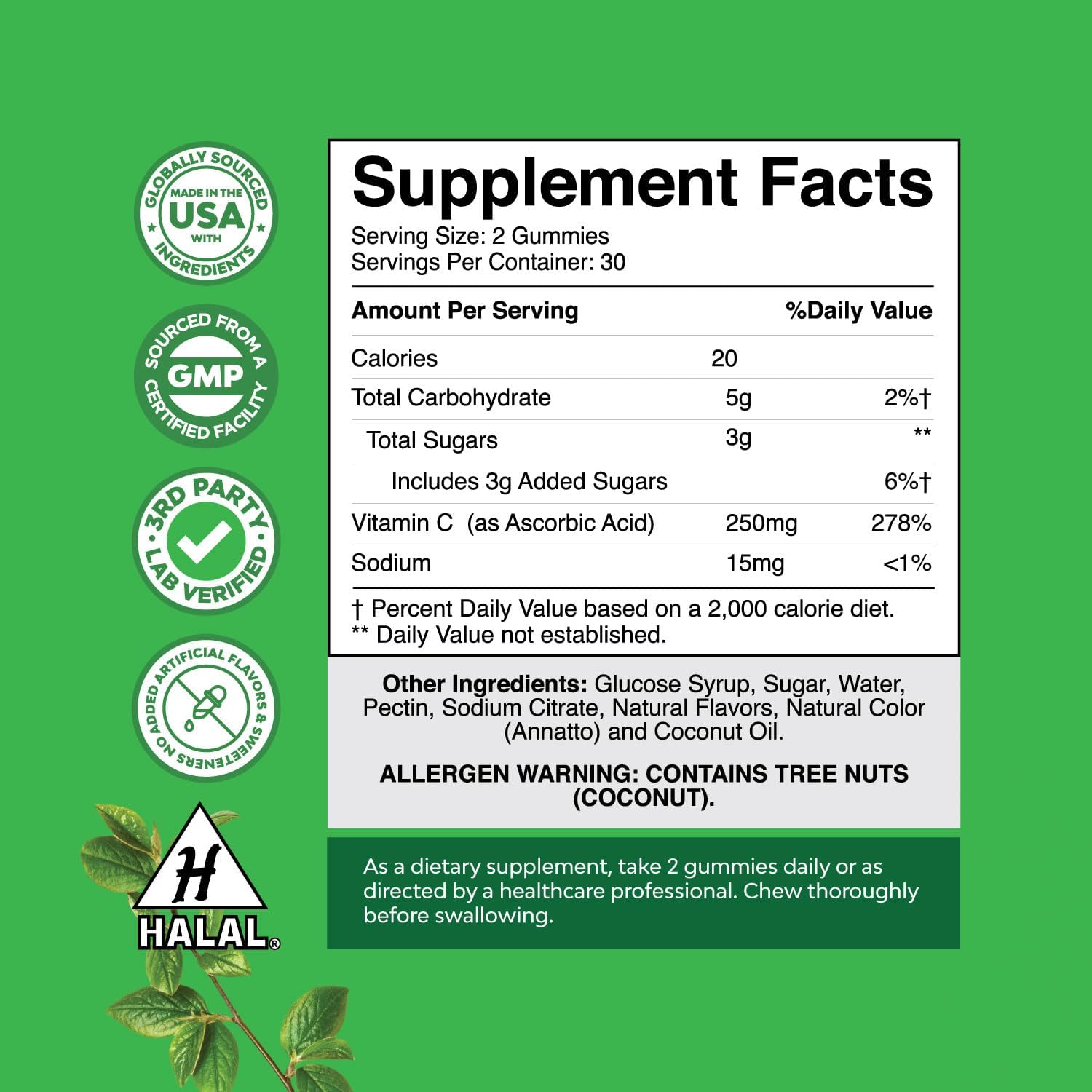 Bundle of Multi Collagen Protein Powder & Vitamin C Gummies - Hair, Skin, Nails, Immune Support, Cold Remedy for Adults