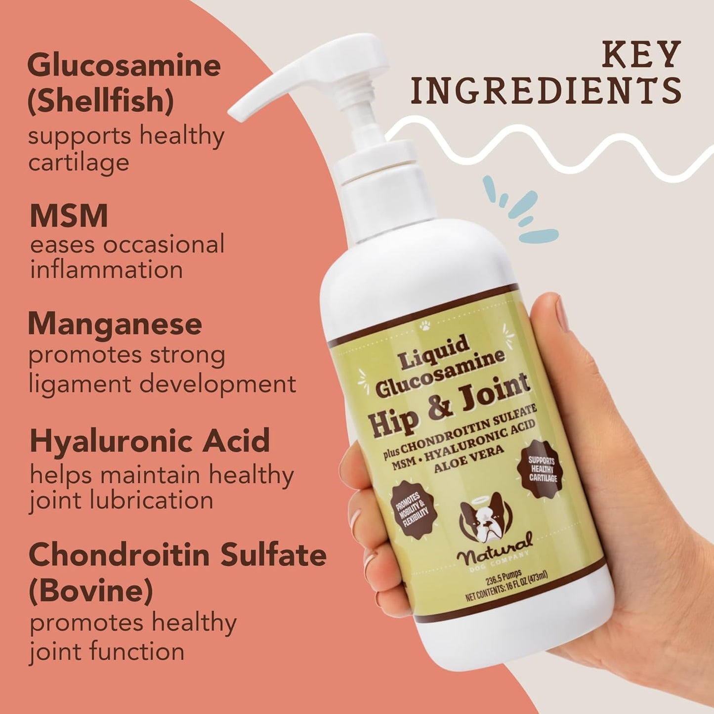 Bundle of Natural Dog Company Wellness Products: Food Toppers, Liquid Supplements, Skin & Coat Oil, Liquid Glucosamine, Calming Oil