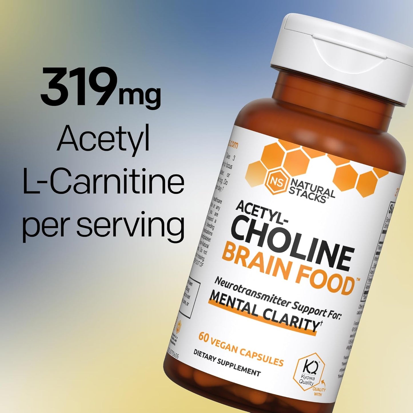 Bundle of Natural Stacks Acetylcholine and Serotonin Brain Food Capsules for Positivity and Clarity - 120 Capsules