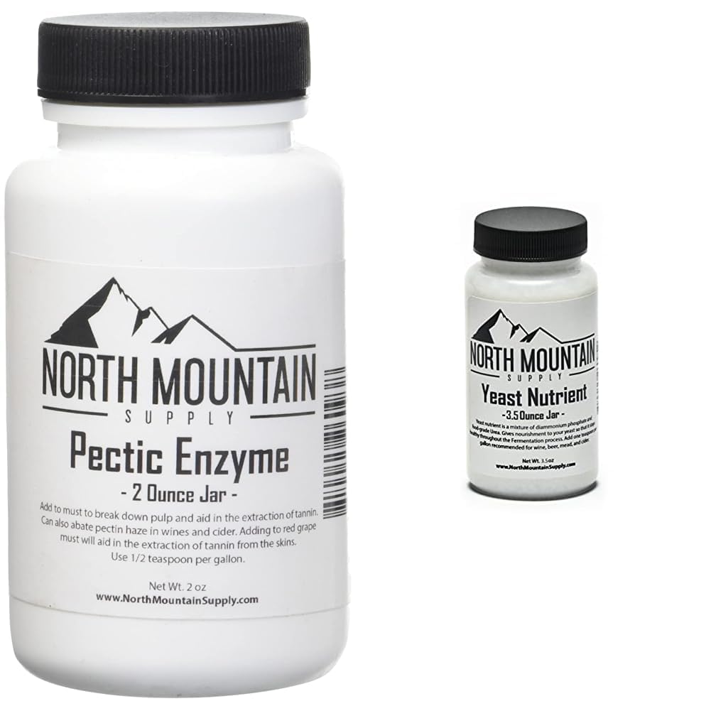 Bundle of North Mountain Supply Pectic Enzyme and Yeast Nutrient for Winemaking