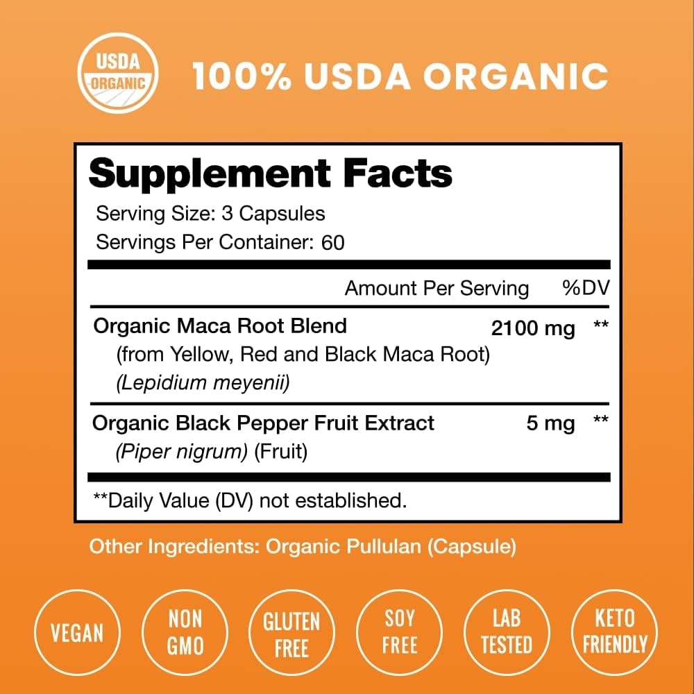 Bundle of NutraChamps Maca Root and Korean Ginseng Capsules for Energy and Vitality Boost