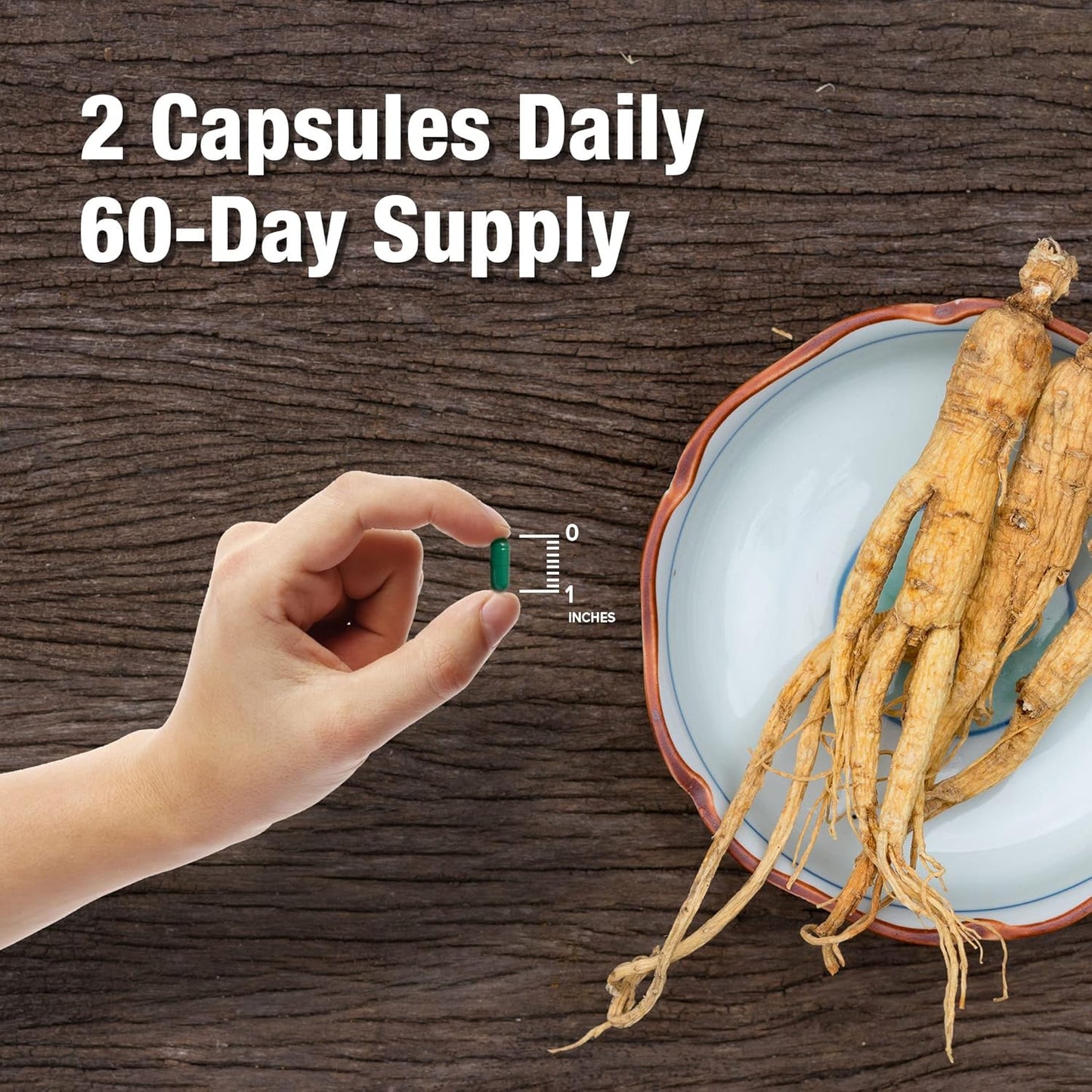Bundle of ORZAX Premium Ginseng 120 Veg Capsules and Selenium 200 Mg 180 Veg Capsules