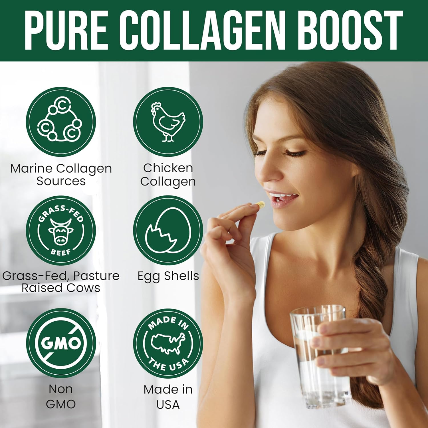 Bundle of OX OXNUTRITION Multi Collagen Capsules and Grassfed Bovine Colostrum for Joint Health and Gut Support