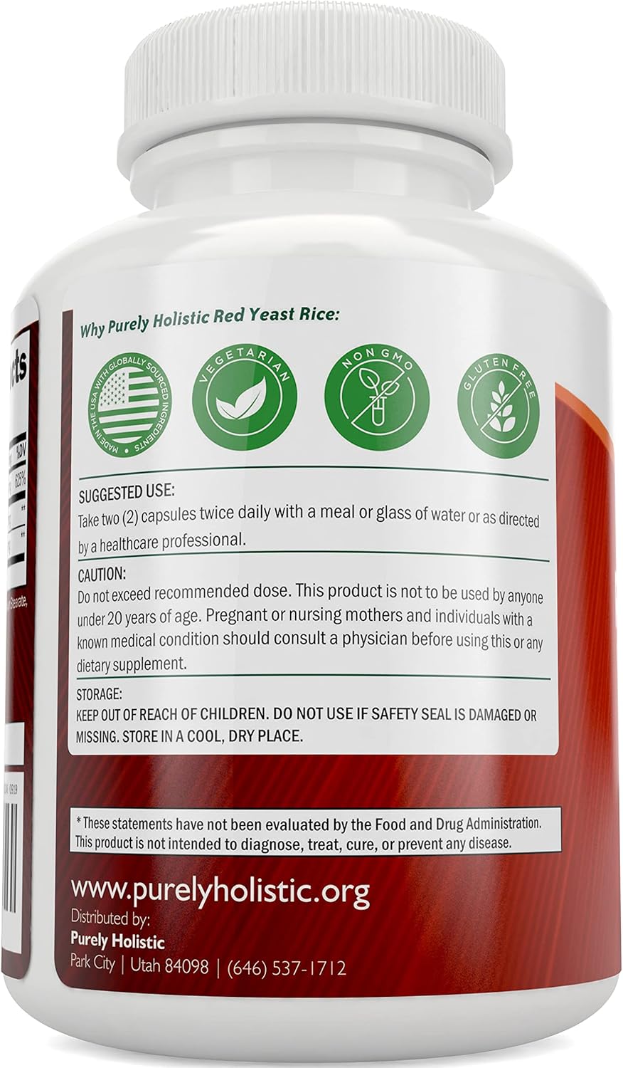 Bundle of Red Yeast Rice 1200mg with CoQ10, Niacin, Vitamin D3 & K2 MK7 - 270 Vegetarian Capsules - USA Made