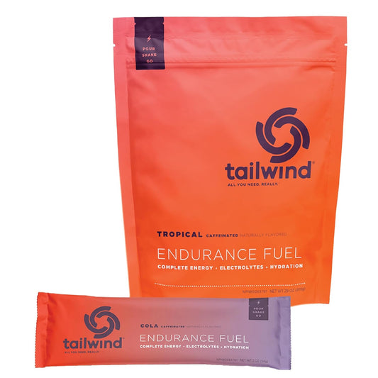 Bundle of Tailwind Nutrition Caffeinated Endurance Fuel Powder and Hydration Drink Mixes for Athletes - Grab-and-Go Fuel Pack