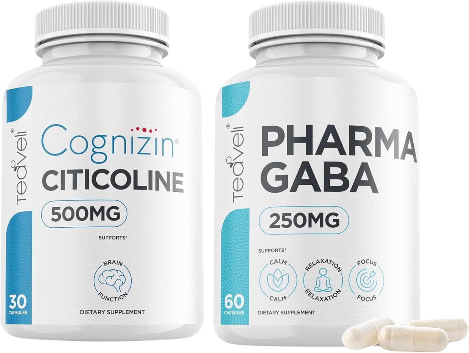 Bundle of Teaveli Pharma GABA and Citicoline for Cognitive Support