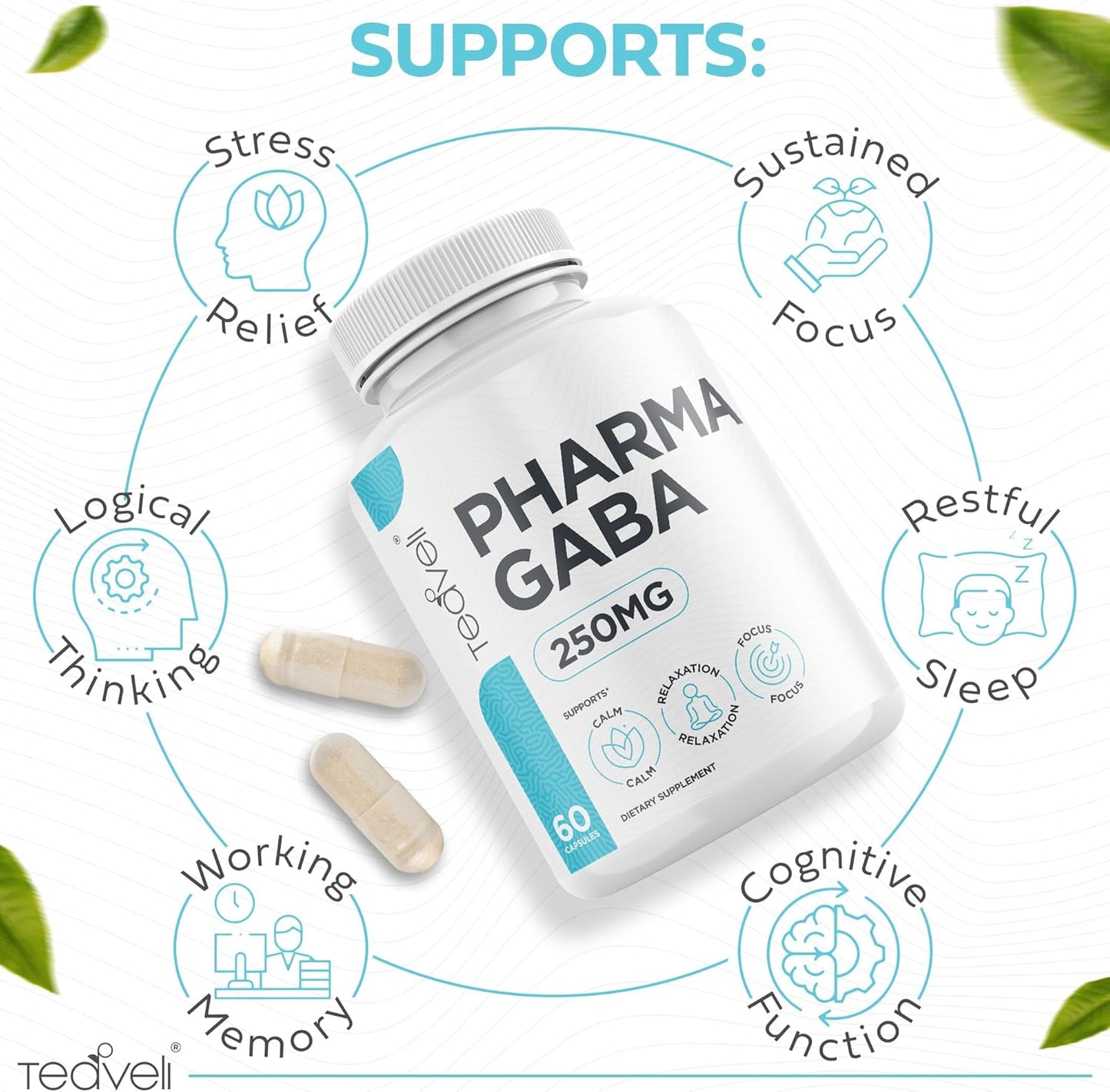 Bundle of Teaveli Pharma GABA and Citicoline for Cognitive Support