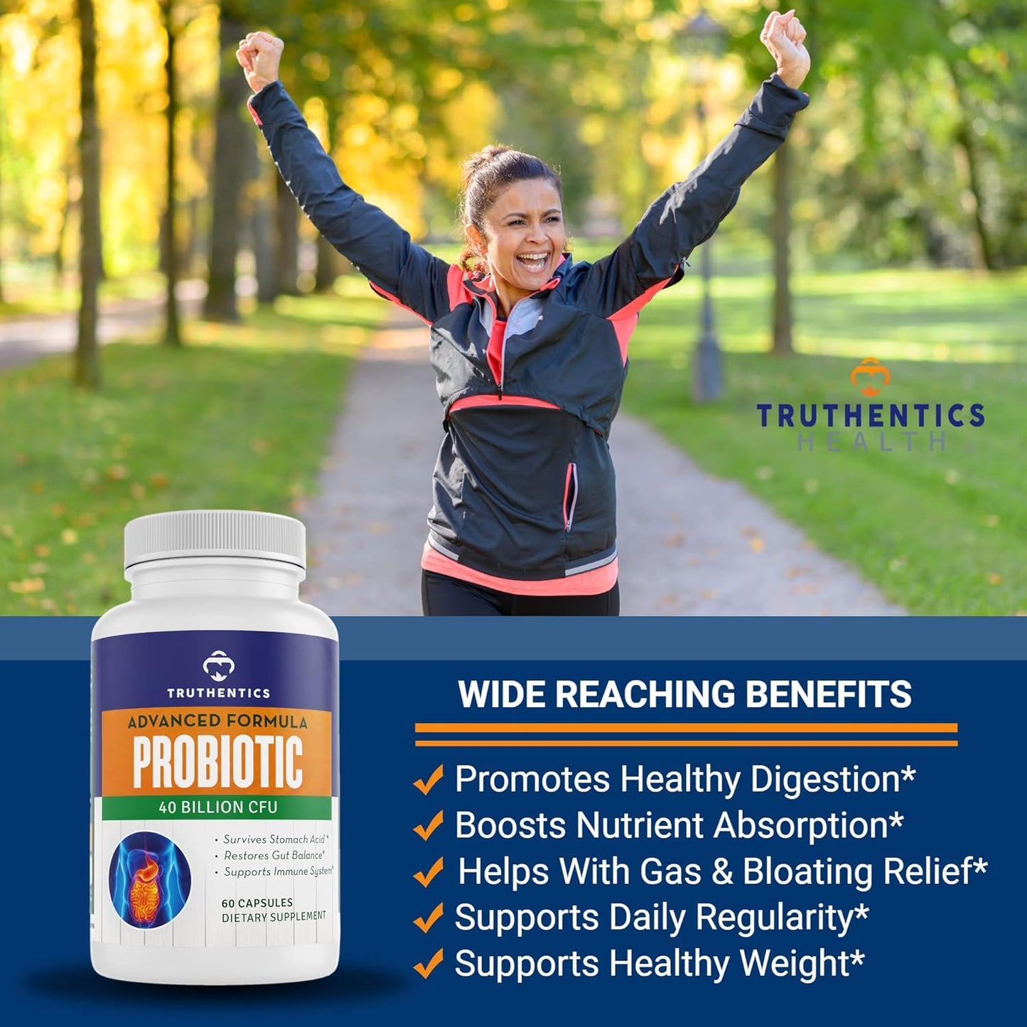 Bundle of Truthentics Quercetin, Bromelain, Zinc, and Advanced Probiotic with Prebiotics for Immune, Respiratory, and Digestive Support - Gluten Free, Non-GMO