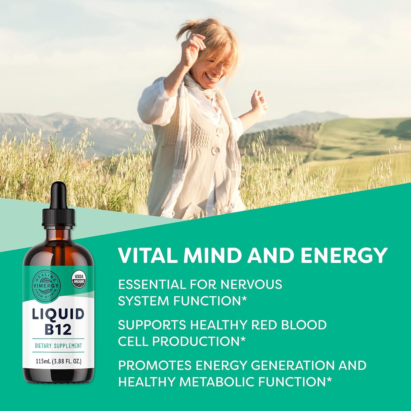 Bundle of Vimergy Liquid B12 (115 mL) and Refill (240 mL)