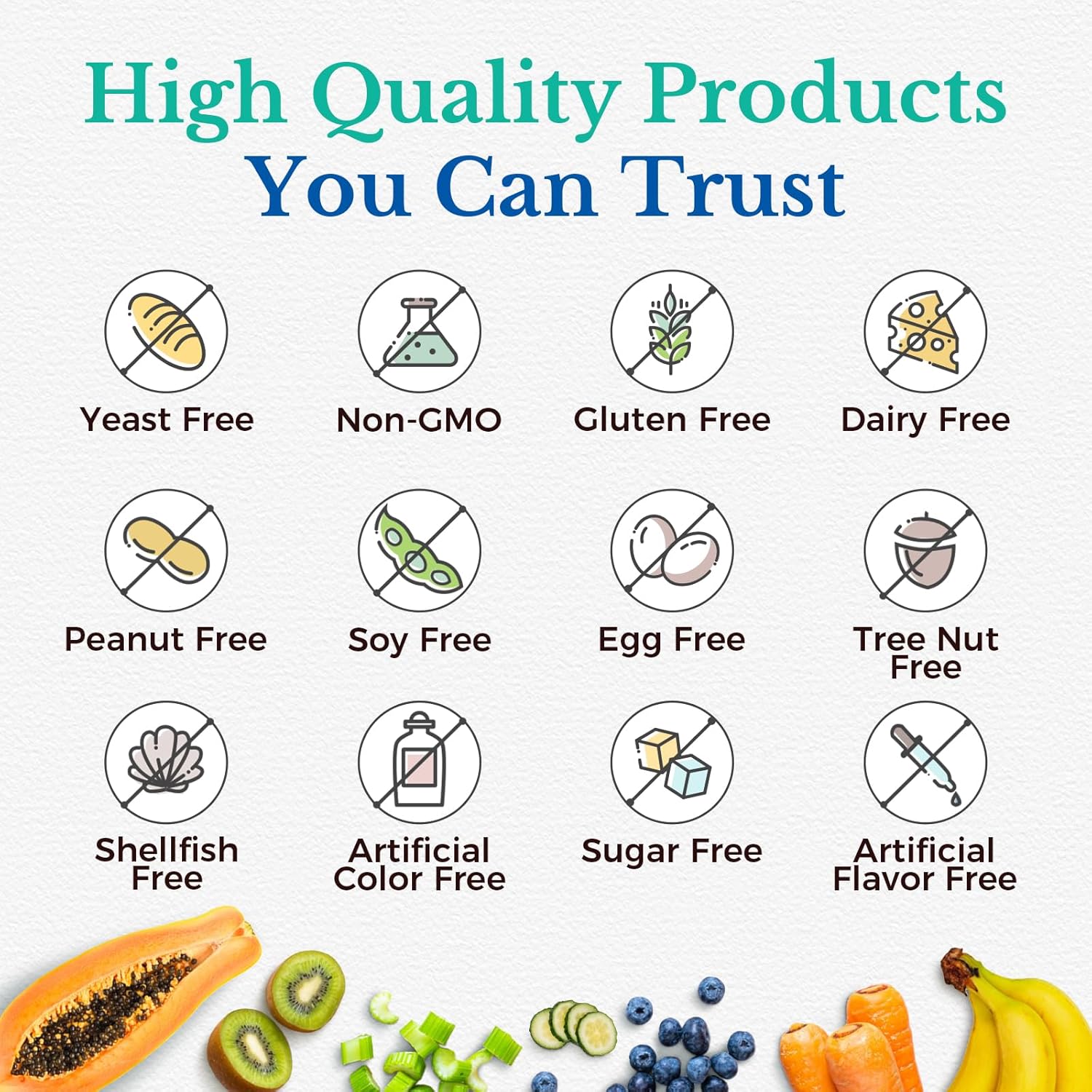 Bundle of Vitalitown Probiotics 120 Billion CFUs & Hyaluronic Acid Capsules - Gut-Skin Health - Pack of 2 (30 + 90)