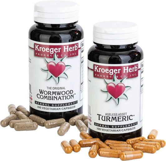 Bundle of Wormwood and Turmeric for Natural Health Support - Immune Boosting and Digestive Aid