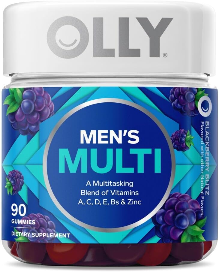 Bundle: OLLY Laser Focus & Men's Multivitamin Gummy - Ginseng, Alpha GPC, B Vitamins, Zinc - 36ct & 90ct