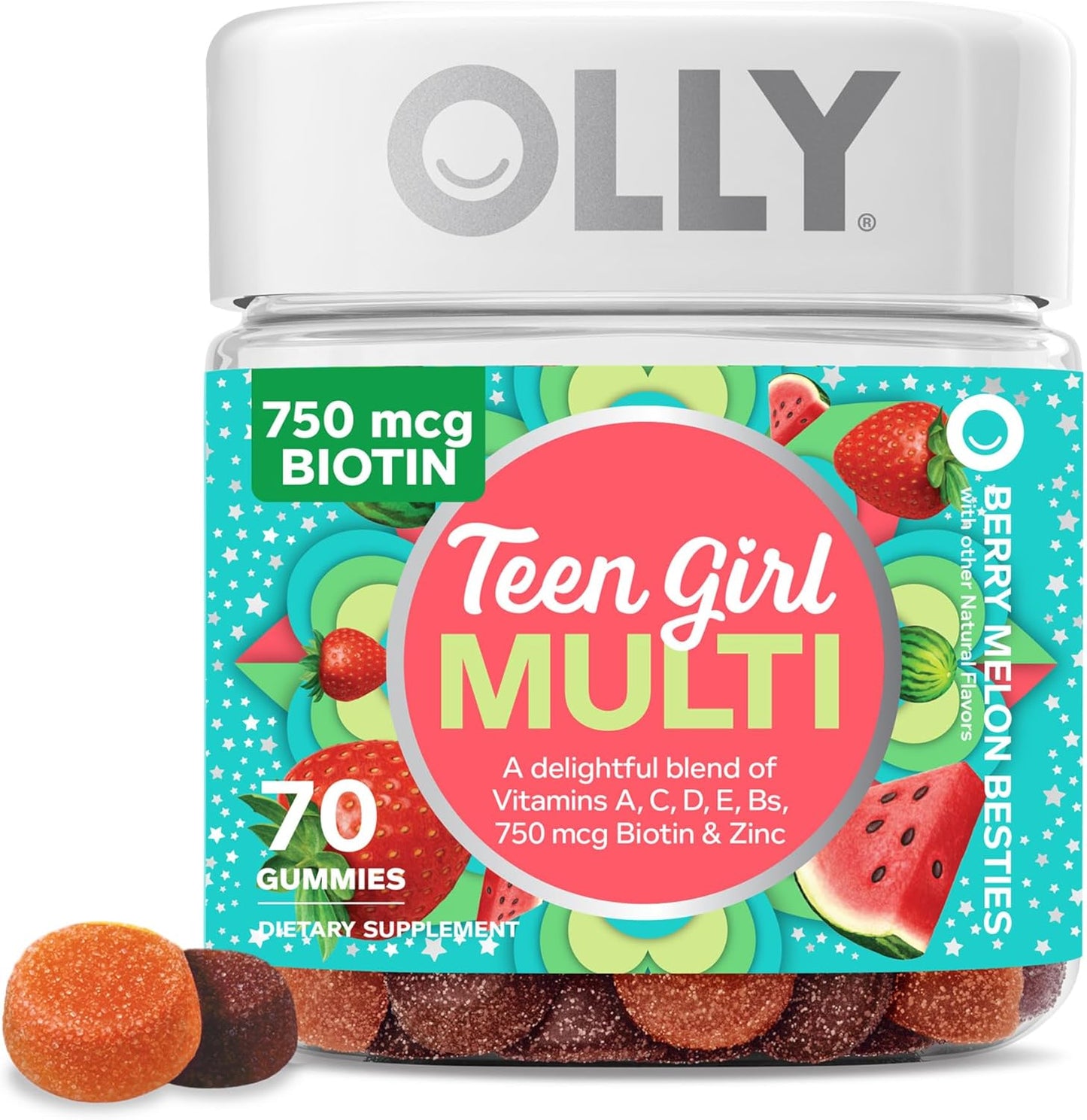 Bundle: OLLY Teen Girl Multi Gummy & Glowing Skin Gummy - 120 Count