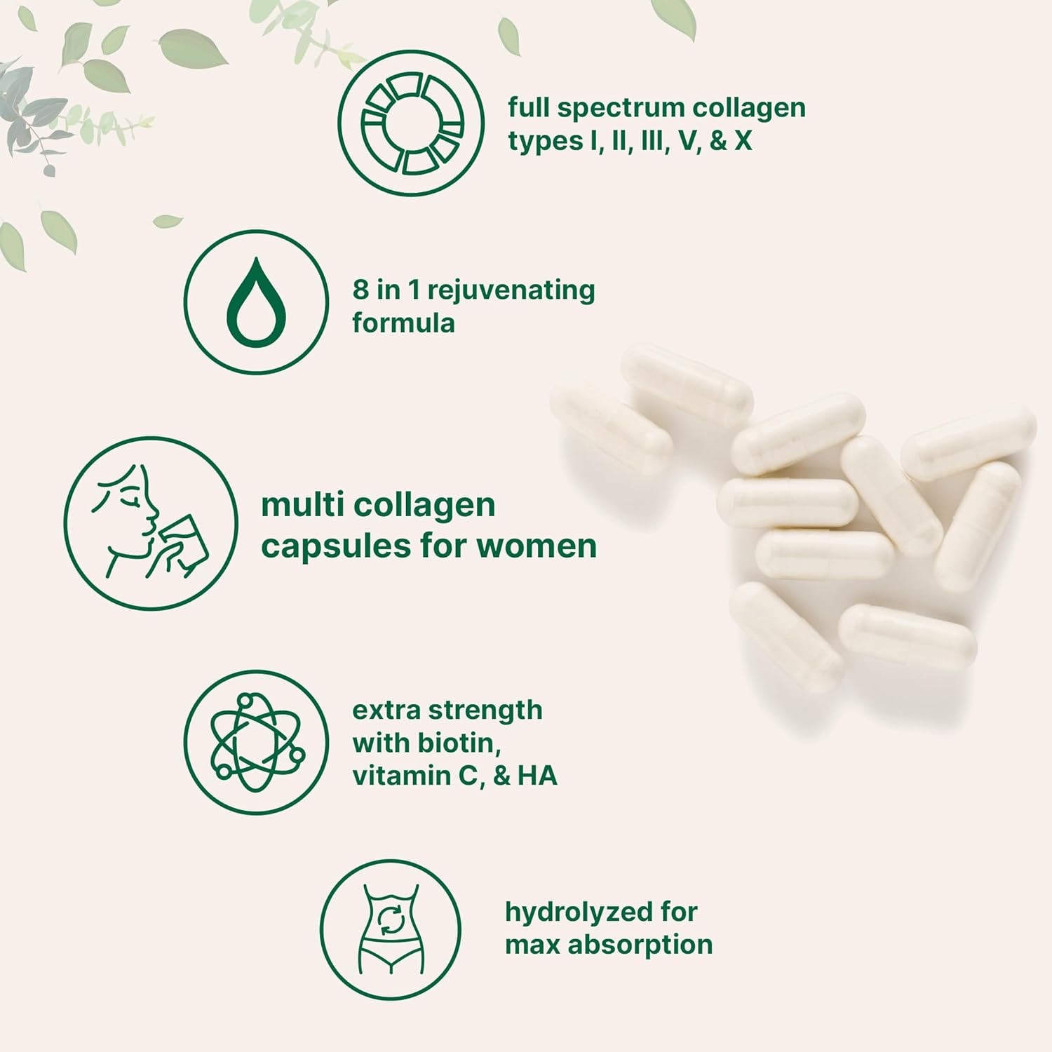 Bundle Pack: Micro Ingredients Multi Collagen Pills & Vitamin D3 5,000 IU | Grass-Fed Collagen Peptides with Cholecalciferol