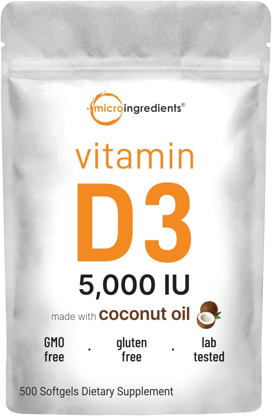 Bundle Pack: Micro Ingredients Multi Collagen Pills & Vitamin D3 5,000 IU | Grass-Fed Collagen Peptides with Cholecalciferol