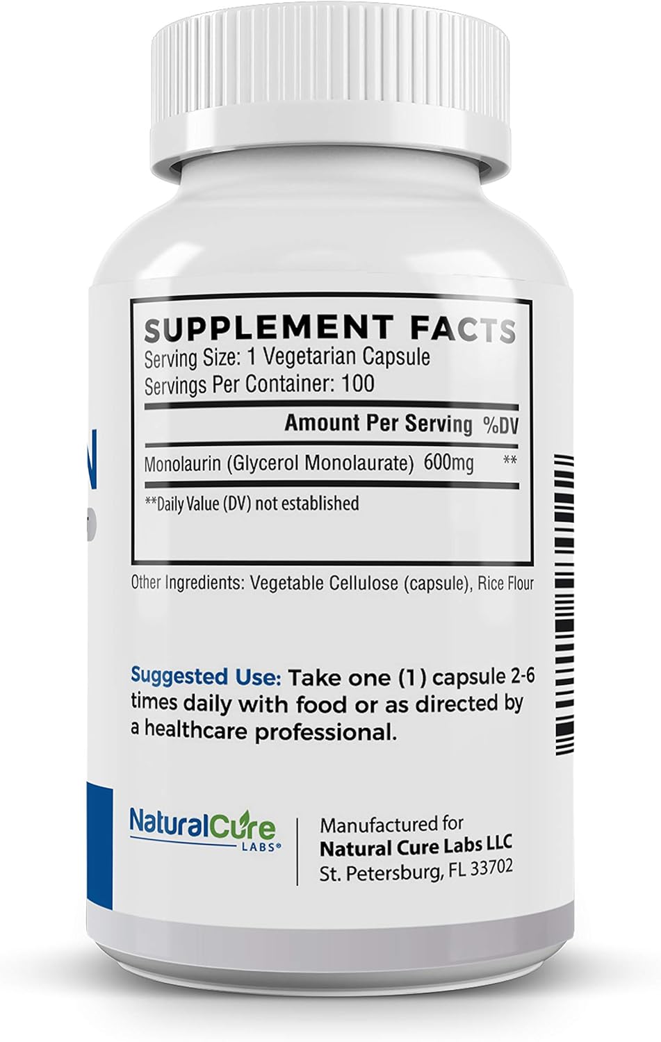 Bundle: Premium Monolaurin 600mg + Biofilm Complex by Natural Cure Labs