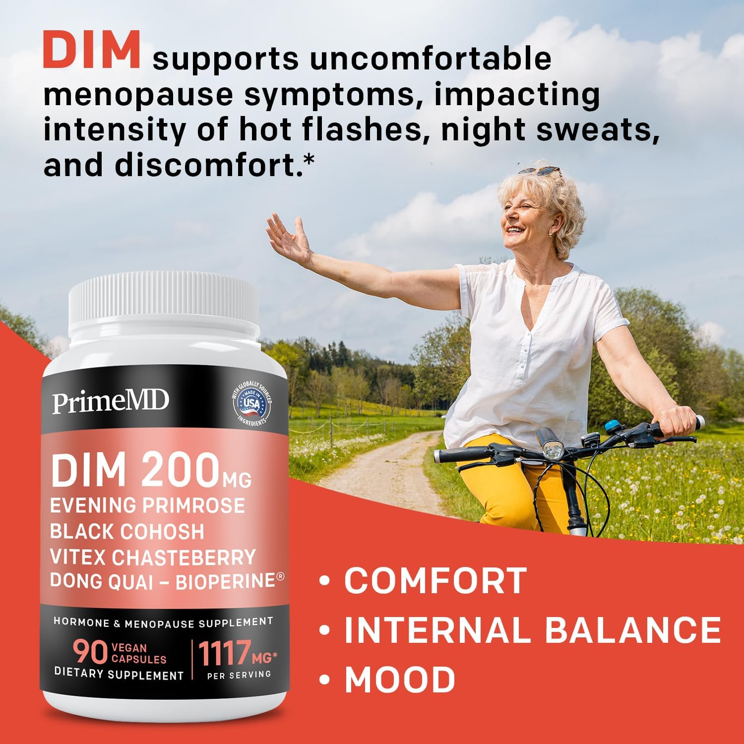 Bundle: PrimeMD Liquid Collagen Biotin (2pk) + Menopause Support (1pk) - Hair, Skin, Nails, Hormone - Non-GMO, Vegan, Gluten-Free