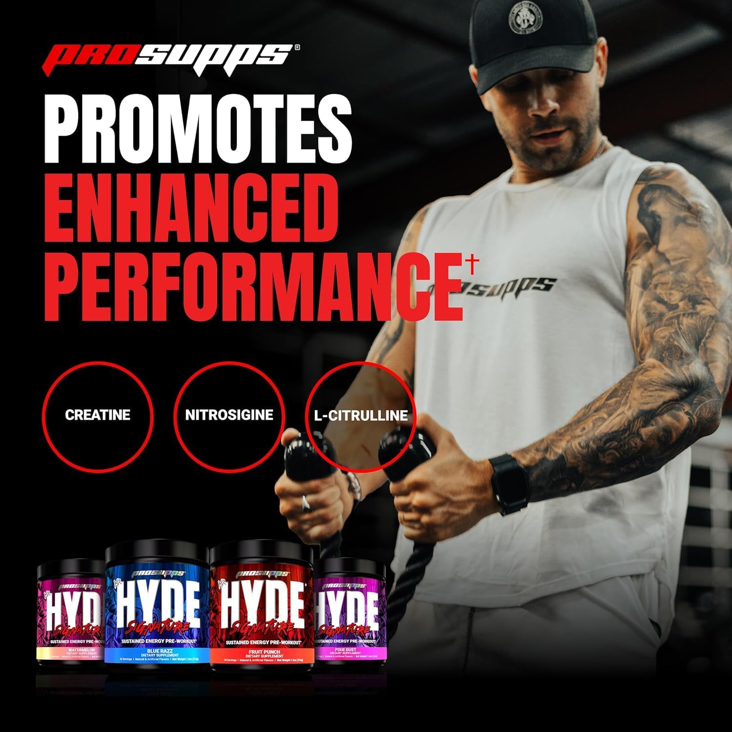 Bundle: PROSUPPS L-Carnitine 3000 Liquid Shots (31 Servings, Dragon Fruit) + Mr. Hyde Signature Series Pre-Workout Powder (30 Servings, Watermelon)