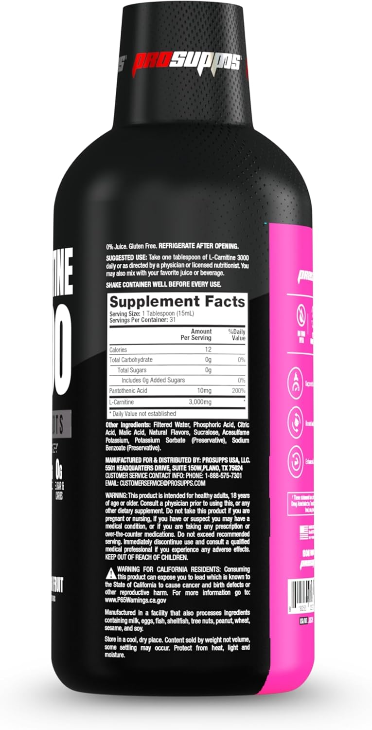 Bundle: PROSUPPS L-Carnitine 3000 Liquid Shots (Dragon Fruit) + Mr. Hyde Pre-Workout Energy Powder (Blue Razz)