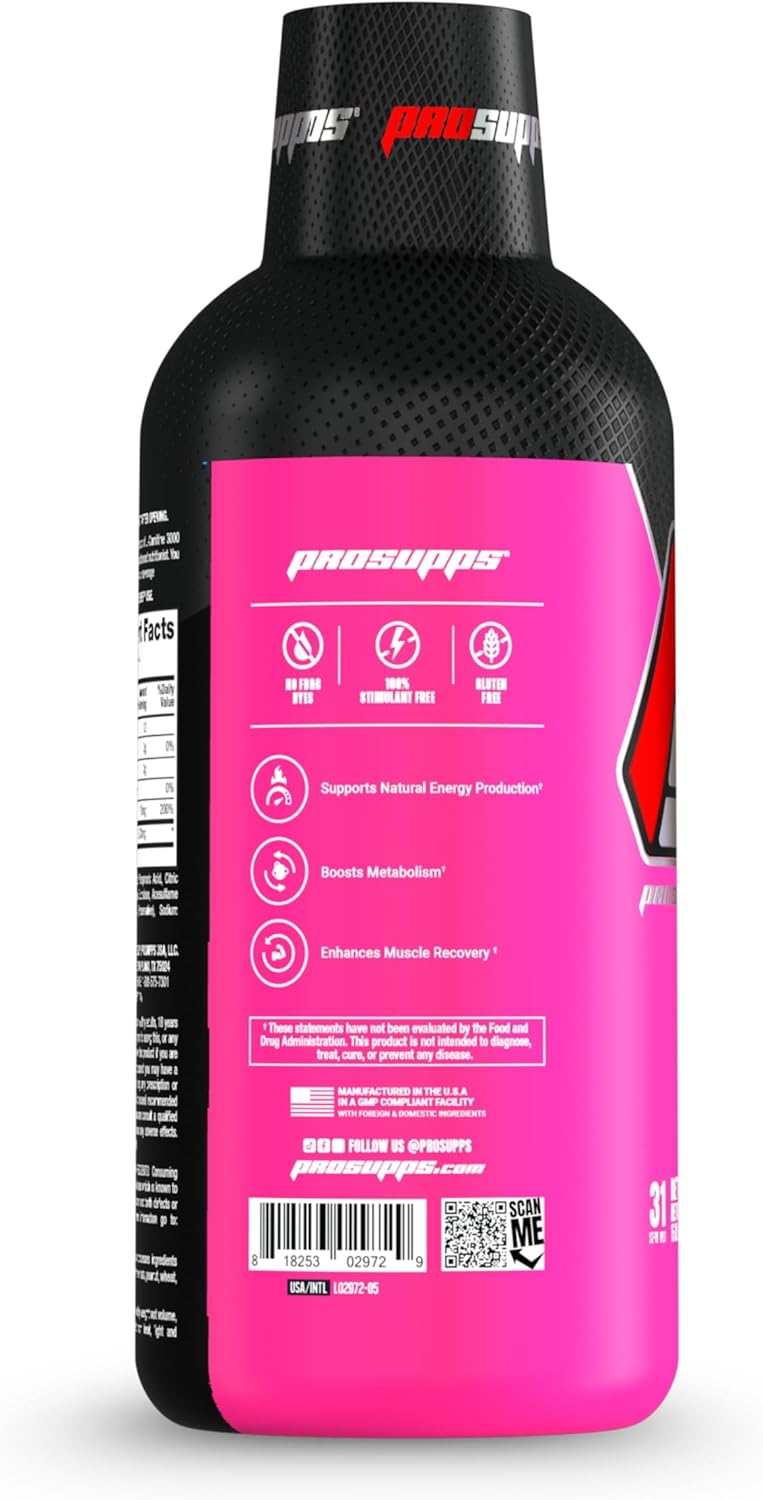 Bundle: PROSUPPS L-Carnitine 3000 Liquid Shots (Dragon Fruit) + Mr. Hyde Pre-Workout Energy Powder (Blue Razz)