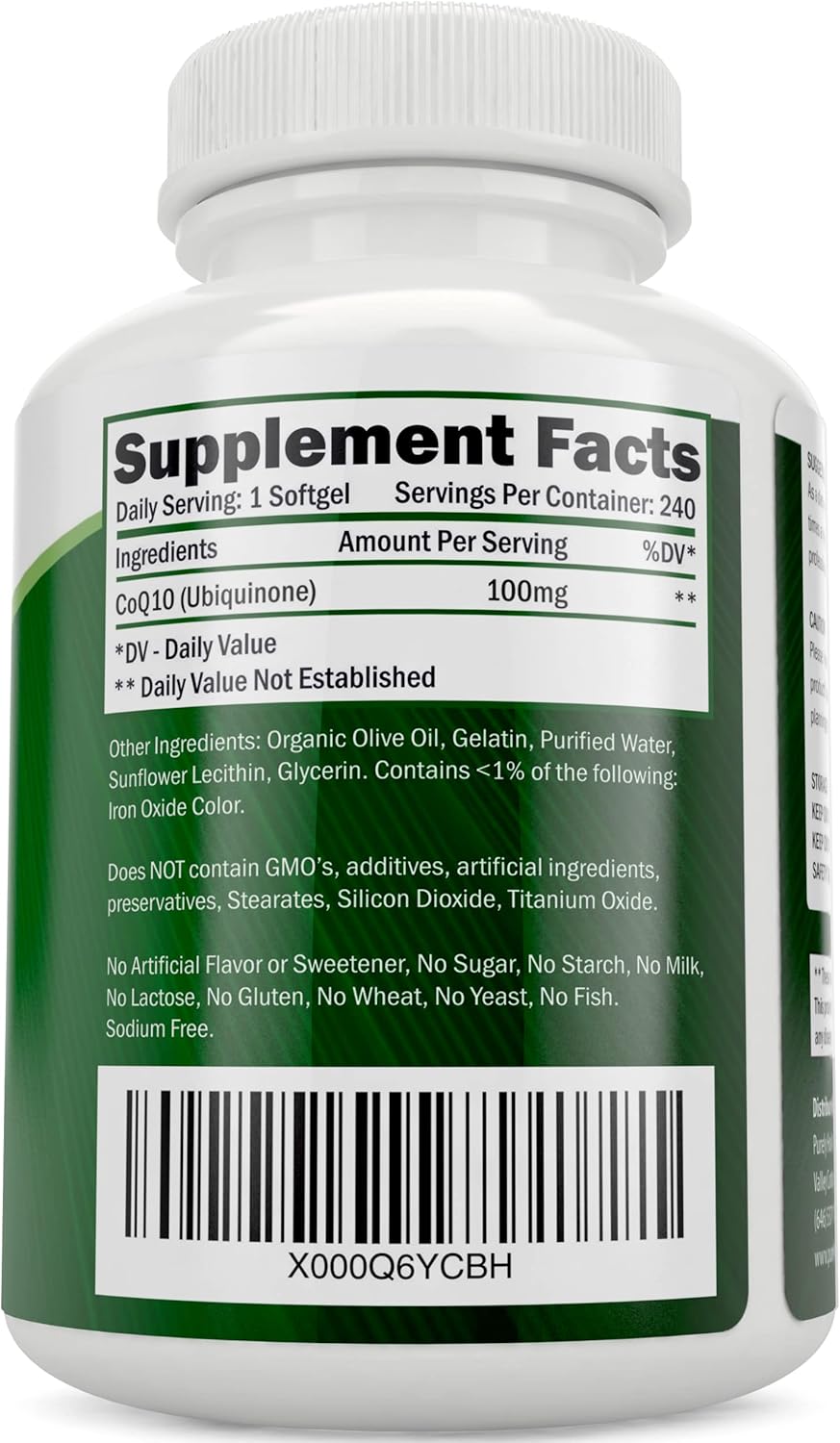 Bundle: Red Yeast Rice 1200mg, Niacin, CoQ10 100mg - 120 Capsules & 240 Softgels - USA Made