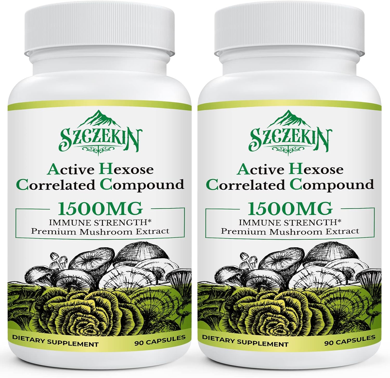 Bundle: SZCZEKIN Active Hexose Correlated Compound 1500 mg Capsules + Liposomal Supplement 240 SoftGels