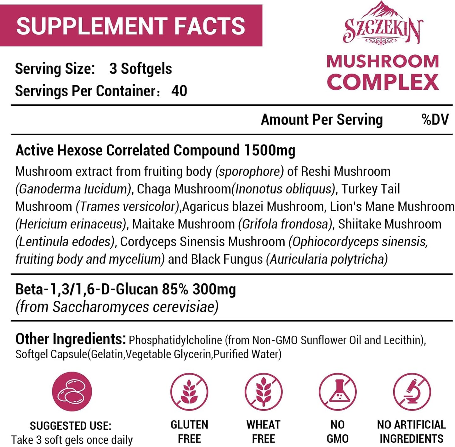 Bundle: SZCZEKIN Active Hexose Correlated Compound 1500 mg Capsules + Liposomal Supplement 240 SoftGels