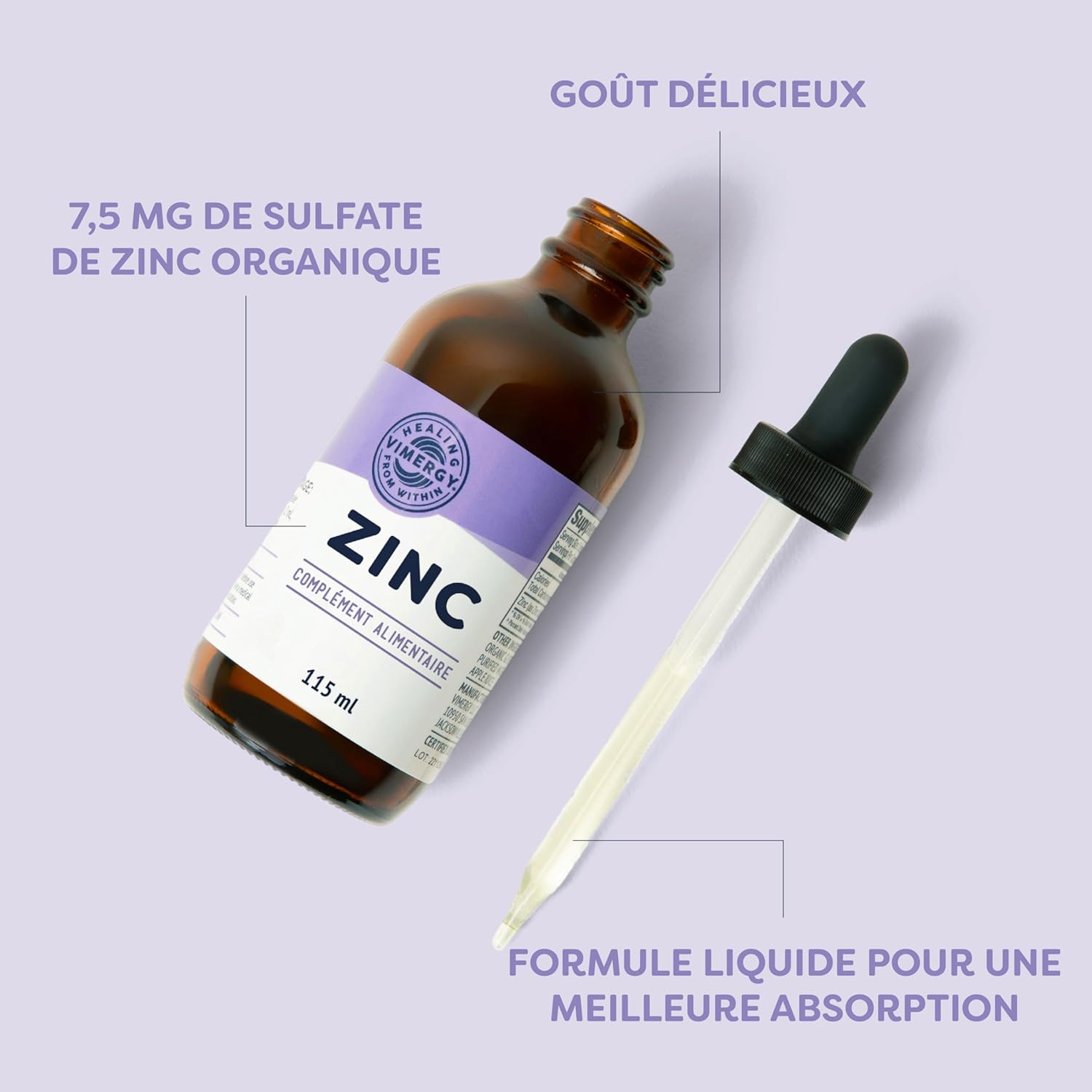 Bundle: Vimergy Zinc 115 mL and 240 mL Refill - Save on Your Zinc Supplements