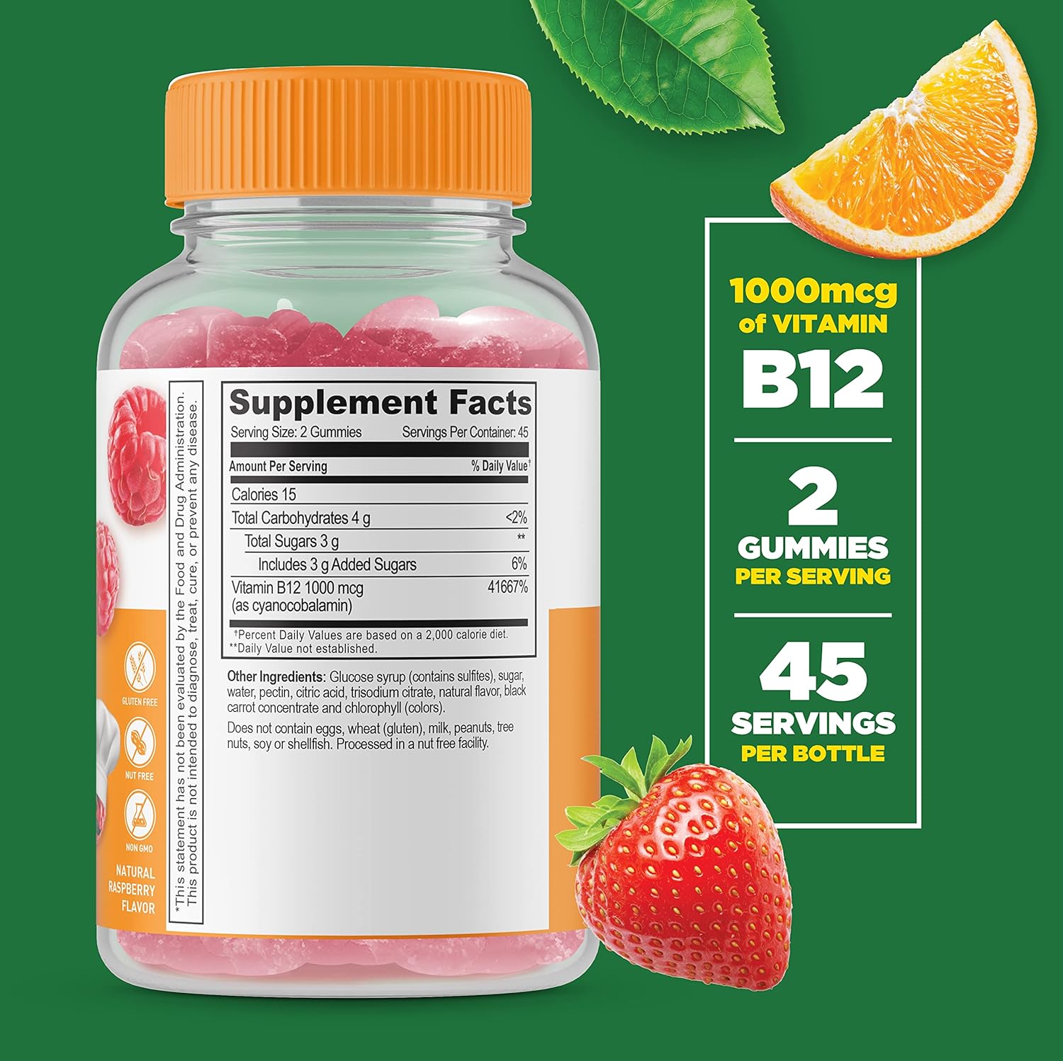 Bundle: VitaWorks Lifeable Kids Vitamin B12 + Calcium, Magnesium, Zinc Gummies - Gluten & GMO Free Chewables, Great Taste