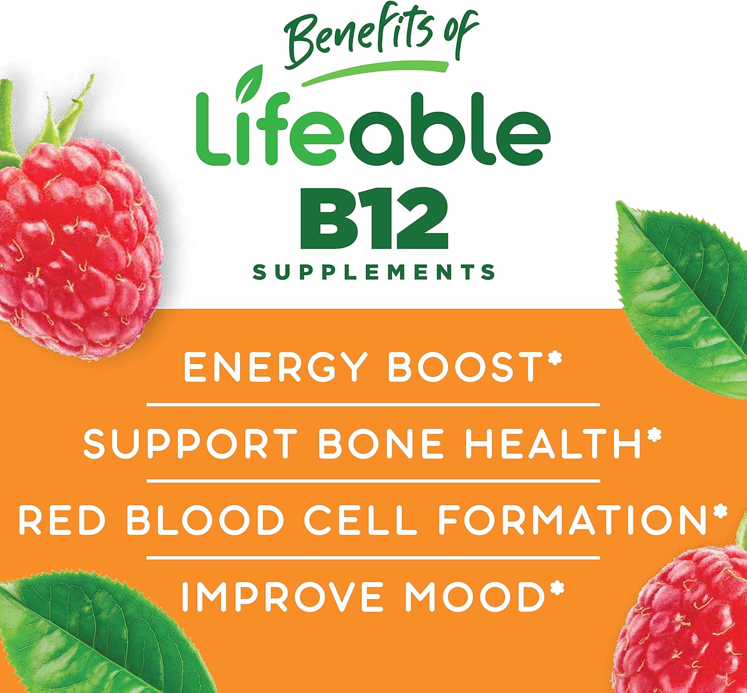 Bundle: VitaWorks Lifeable Kids Vitamin B12 + Calcium, Magnesium, Zinc Gummies - Gluten & GMO Free Chewables, Great Taste
