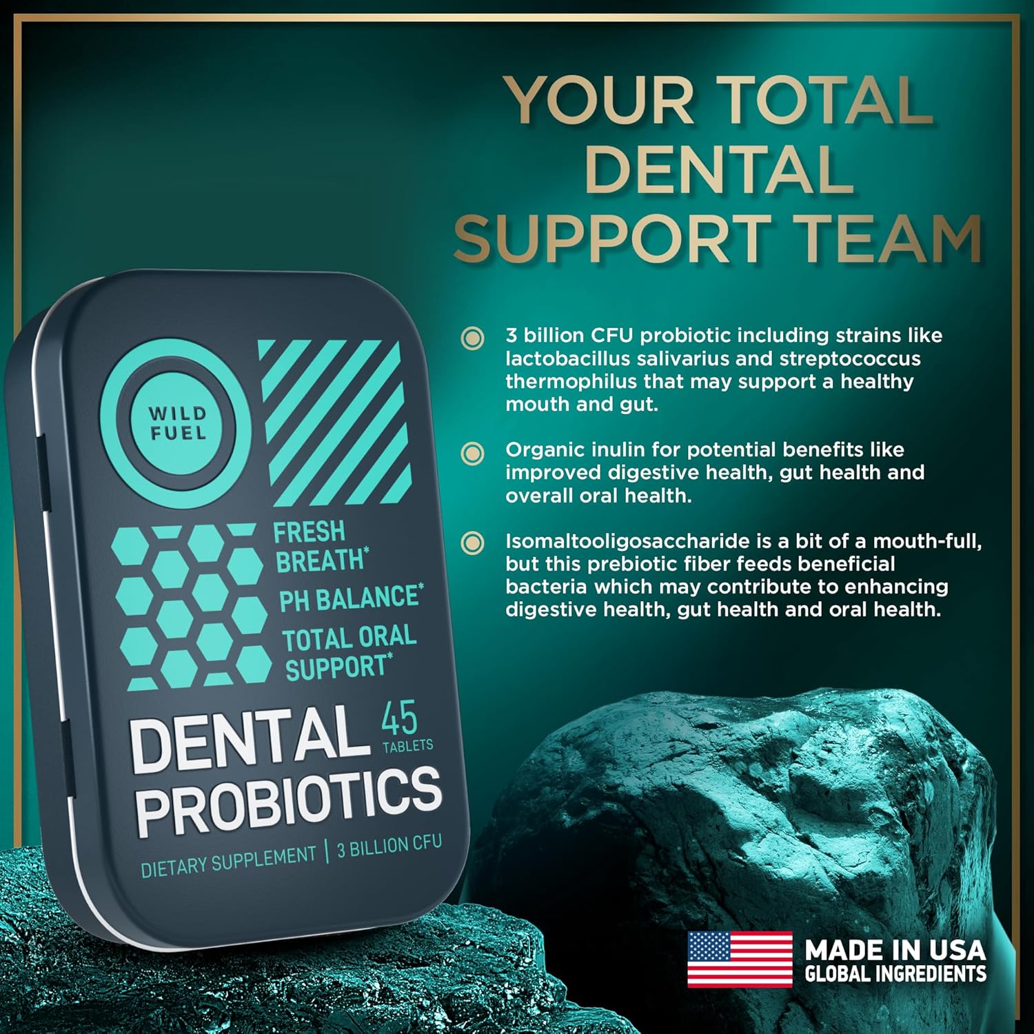 Bundle: WILD FUEL Dental Probiotics with Keto Candy MCT Gummies - Oral Health and Gut Support