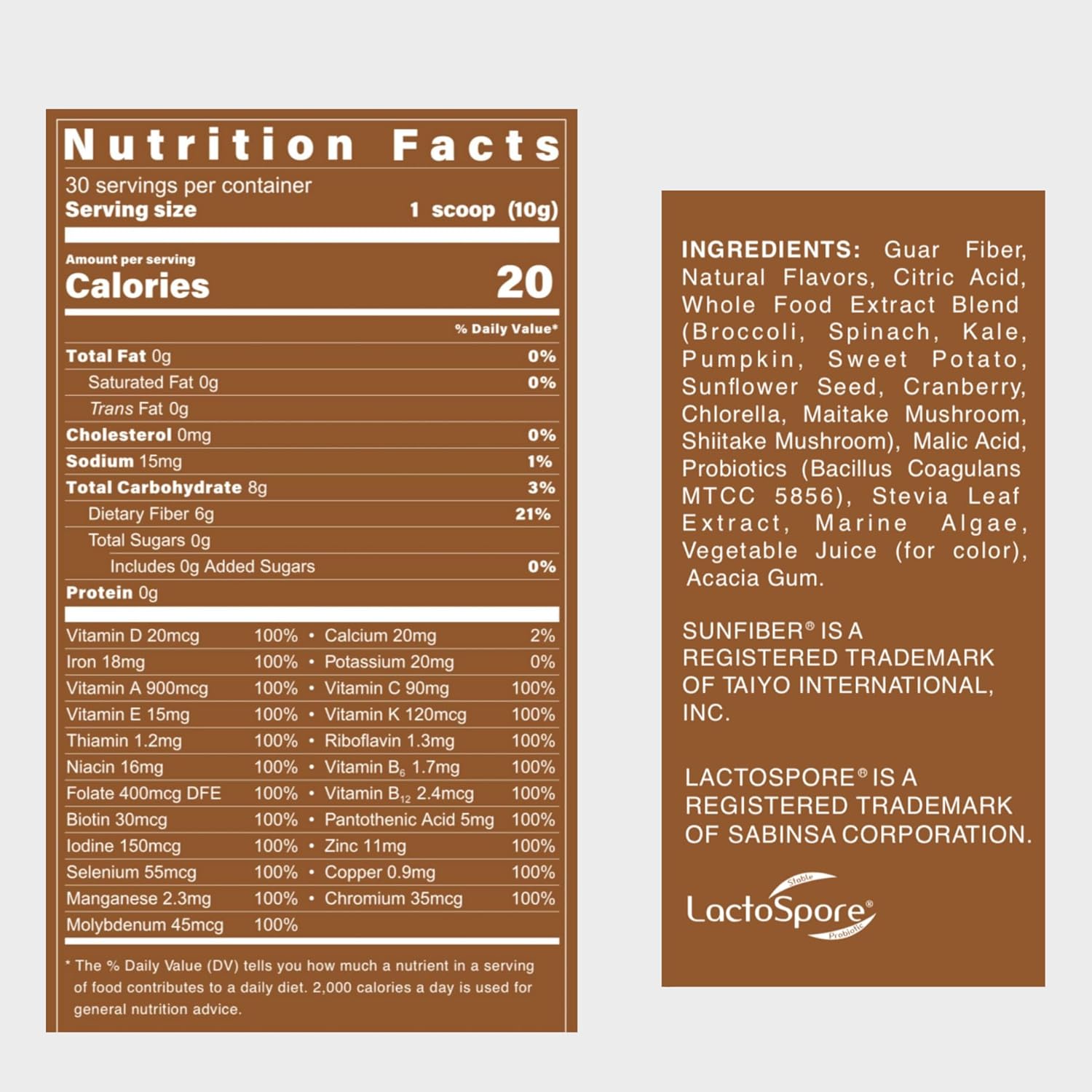 B.WILD Plant Based Antioxidant Drink Mix with Prebiotics & Probiotics - Fruit Punch Flavor - 300g, 30 Day Supply