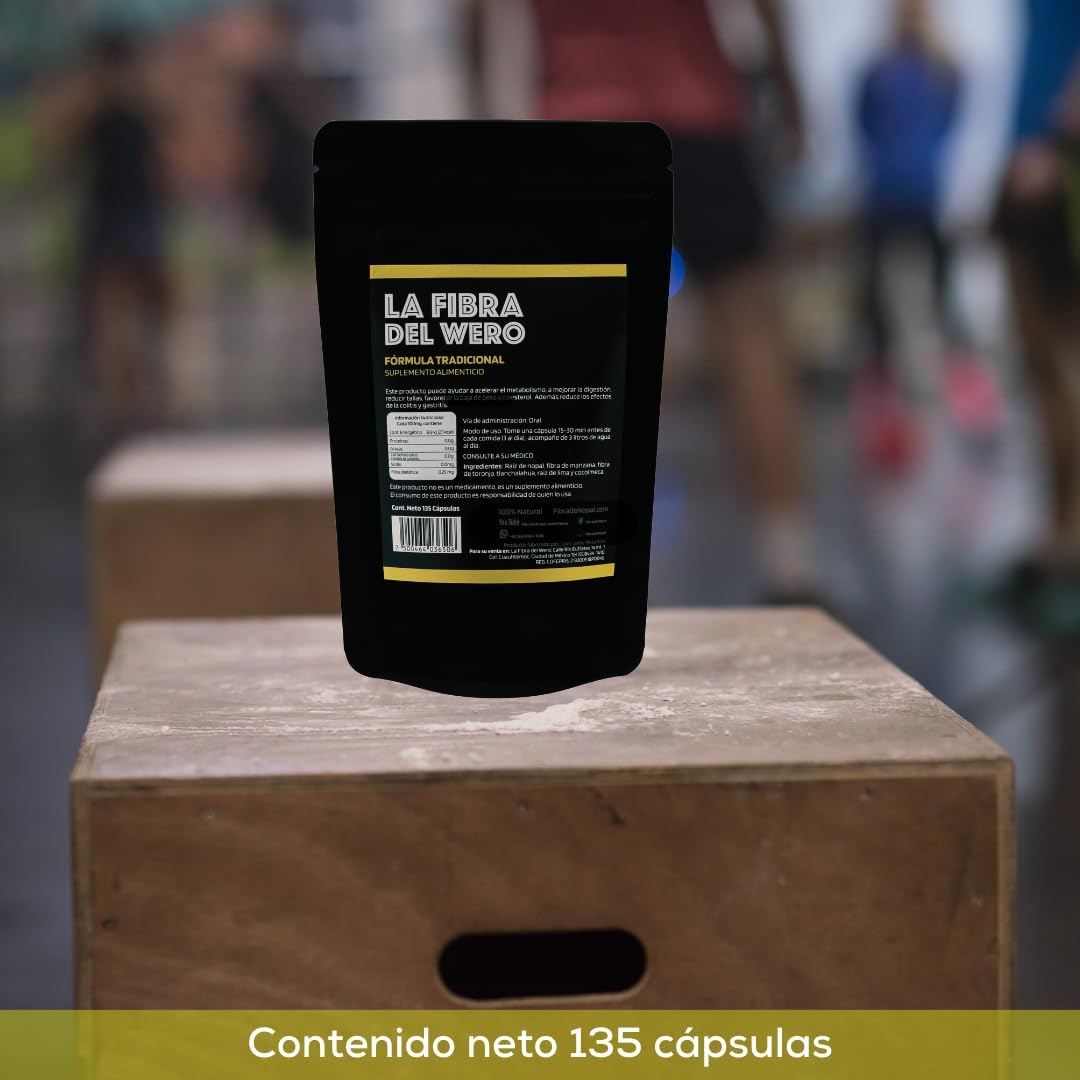 Cactus Fiber with Pink Grapefruit Supplement | 100% Natural "Month and a Half" Pack | Wero Fiber Source