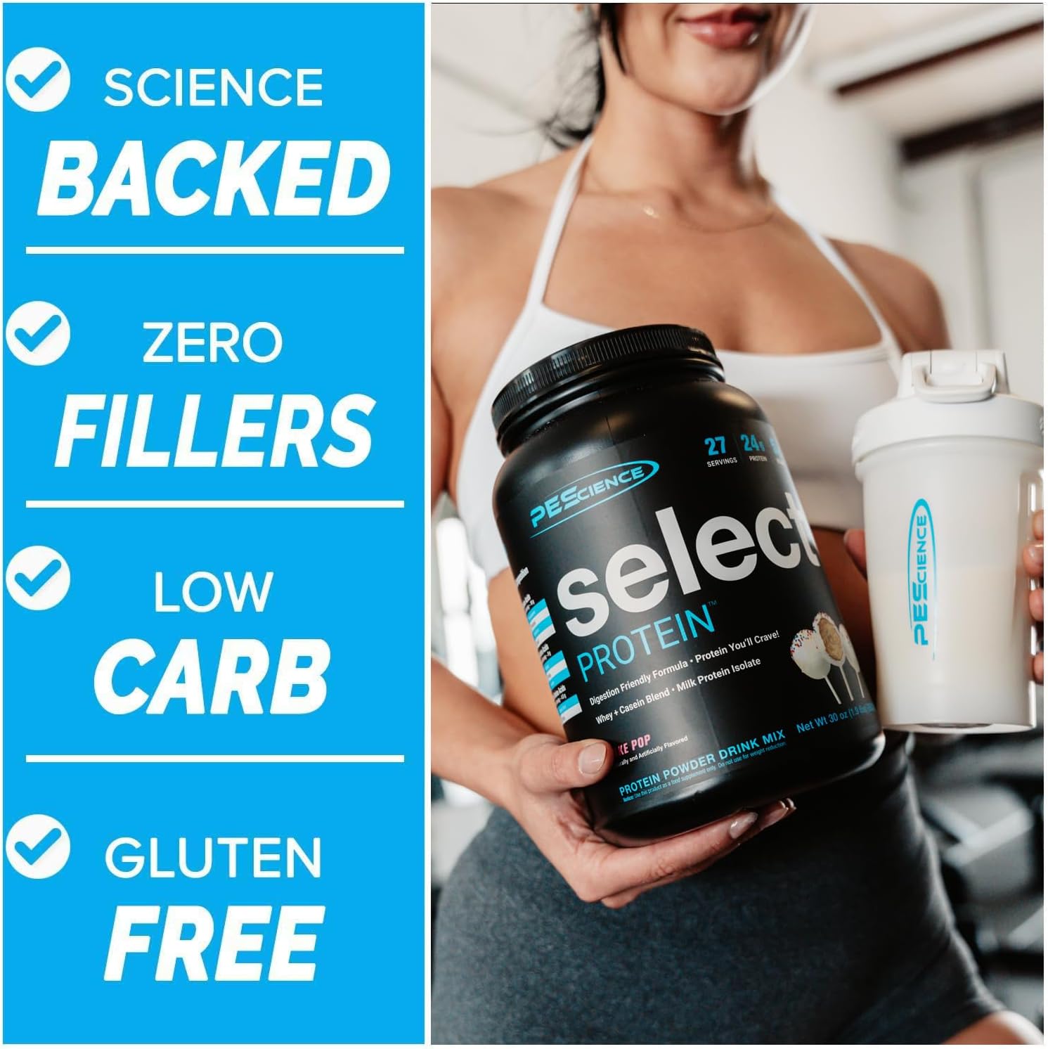 Cake Pop PEScience Select Low Carb Protein Powder - Keto & Gluten Free - 5 Servings