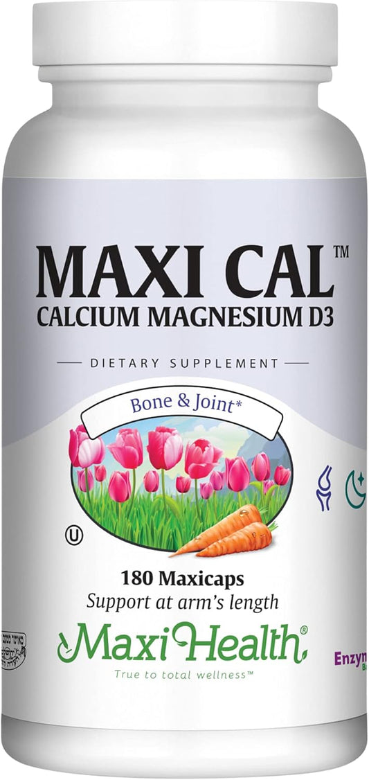 Calcium 1000 mg Supplement with Vitamin D3 and Magnesium - Bone, Teeth, Joint Support - 180 Capsules