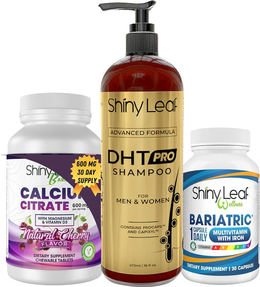 Calcium Citrate Multivitamin Capsules for Women and Men, 1-Month Supply with DHT Pro Gold Shampoo