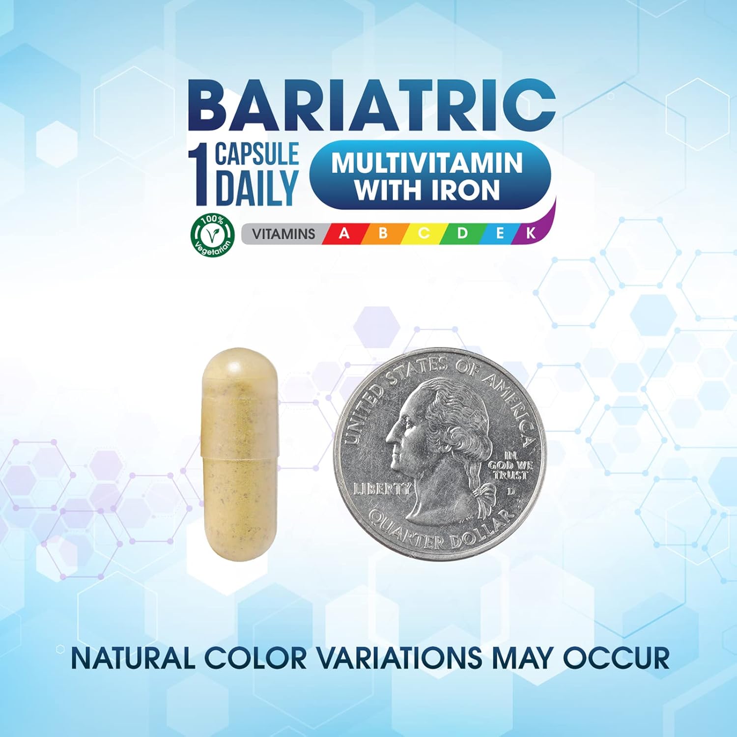 Calcium Citrate Multivitamin Capsules for Women and Men, 1-Month Supply with DHT Pro Gold Shampoo