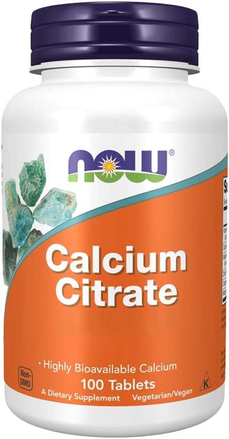 Calcium Citrate with Minerals and Vitamin D, 100 Tablets - Now Foods