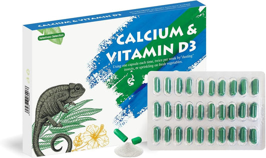 Calcium Reptile Supplement with Vitamin D3 for Bearded Dragons, Turtles & More - NUTRIARISE