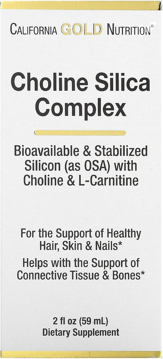 California Gold Nutrition Choline Silica Complex Liquid Supplement 2 fl oz (59 ml)