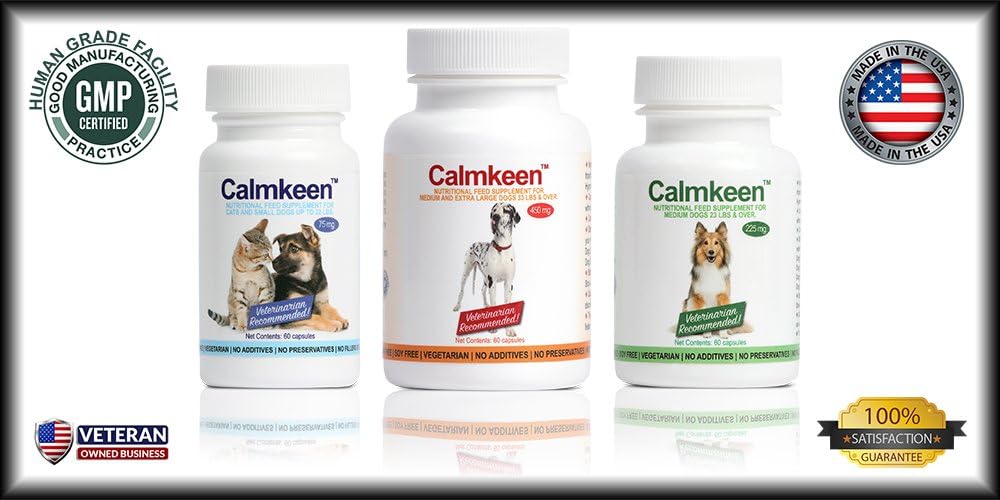 Calmkeen 75 mg 120 Count Nutritional Supplement for Small Dogs and Cats Up to 22 Pounds - Formerly Calmkene