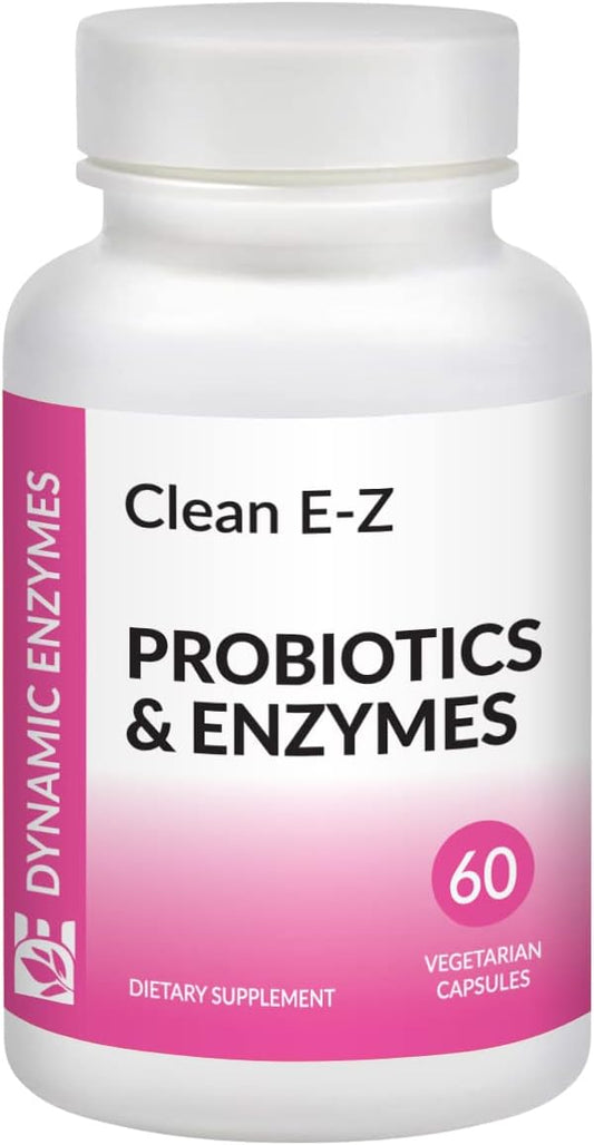 Candida Cleanse with Dynamic Enzymes - Promotes Gut Balance, Digestive Health, Probiotics & Enzymes - 60 Capsules