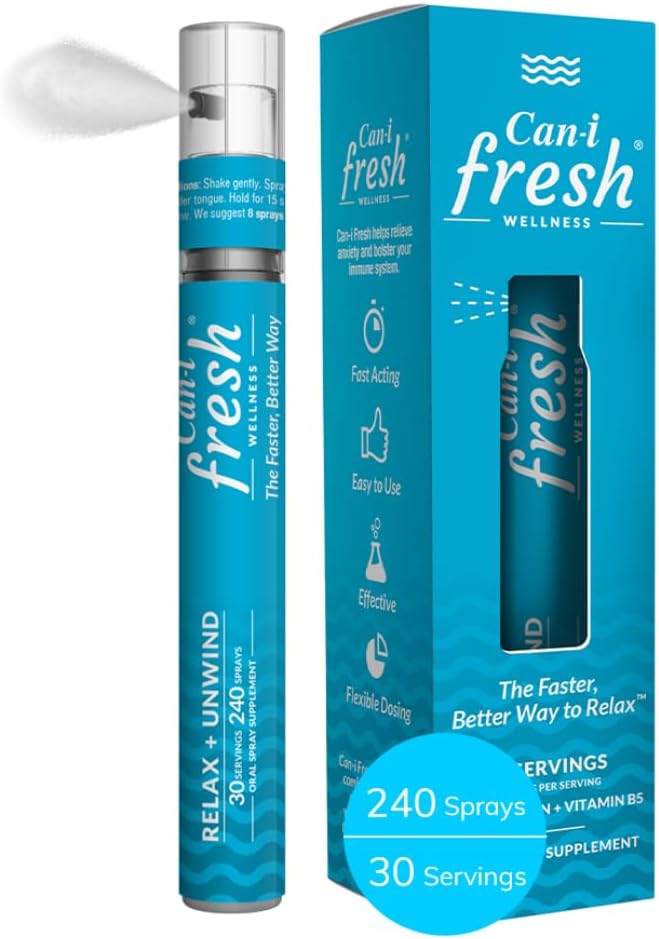 Cani Brands Feel Amazing GABA Supplement Spray for Relaxation and Calmness | Fast-Acting Natural Chill Out Relief | Vegan | 30 Servings