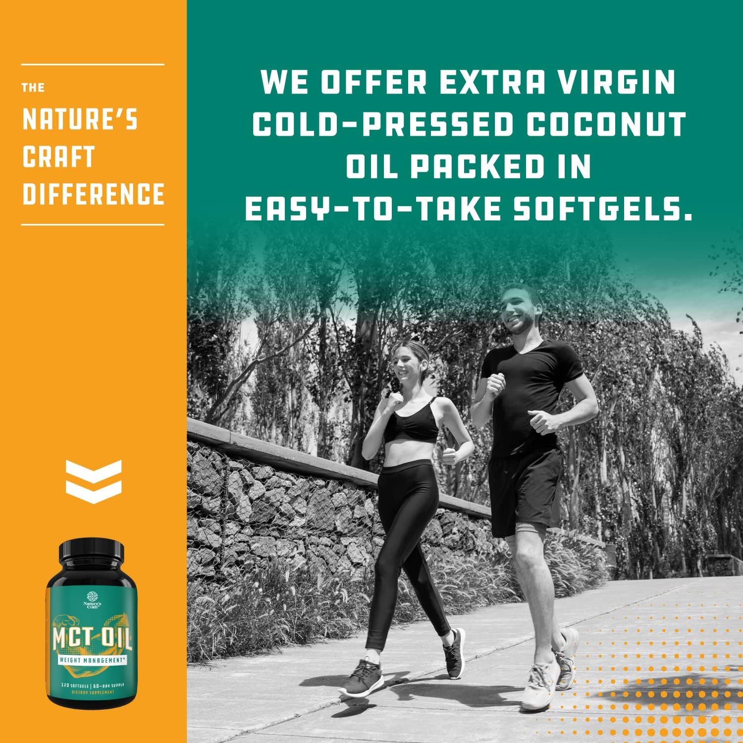 Caprylic Acid Coconut Oil Softgels for Body Sculpting & Brain Health - Sustainable Energy Support - Non GMO Gluten Free Keto Formula