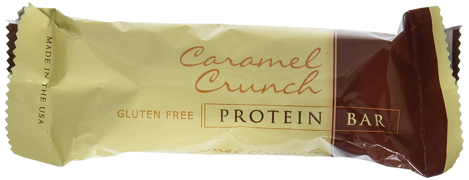 Caramel Crunch High Protein Bars - Gluten Free, Low Cholesterol, Low Sodium, Low Sugar, Ideal Protein Compatible - 7 Servings Per Box by Nutmeg State Nutrition