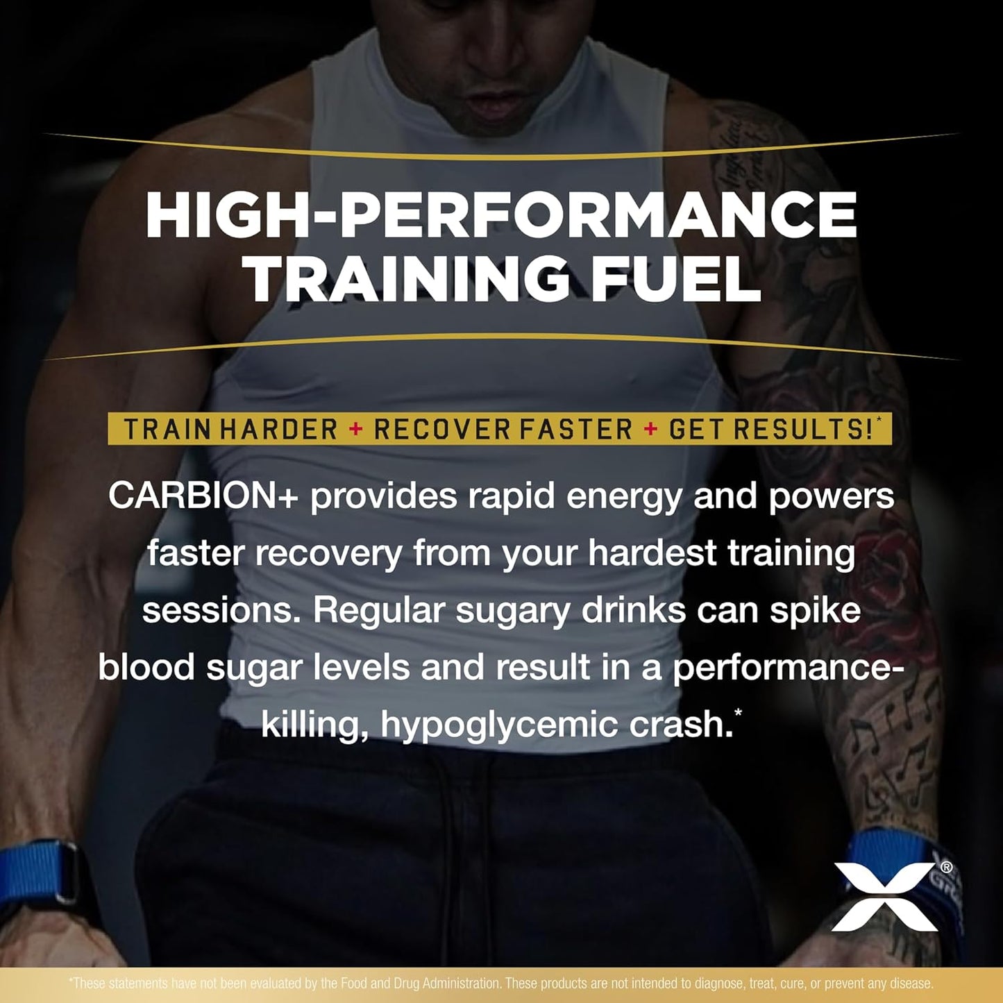 CARBION+ Workout Hydration Supplement Powder - Supports Endurance and Recovery - Gluten Free and Vegan - Blue Ice Flavor - 25 Servings