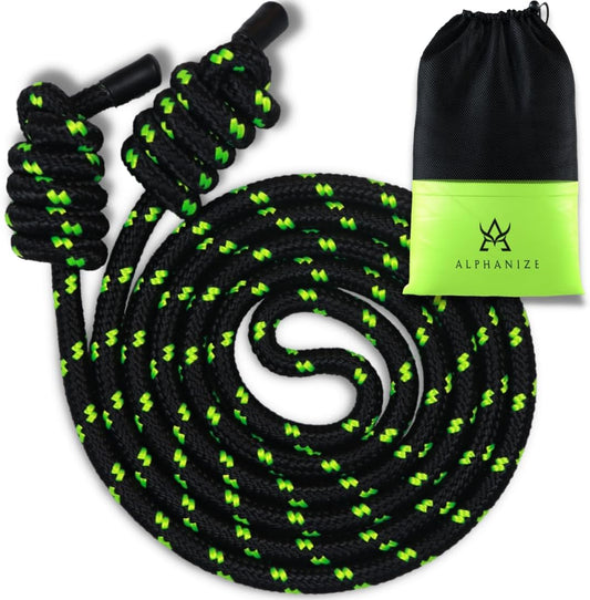 Cardio Jump Rope for Home Gym Fitness - Adjustable Alphanize Flow Rope for Men and Women - Boxing and MMA Workout