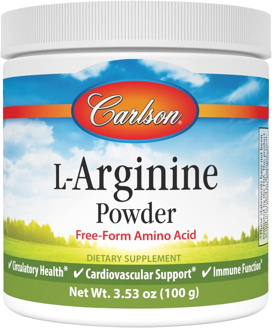 Carlson Free-Form L-Arginine Powder for Circulatory Health - 3.53 oz (100g)